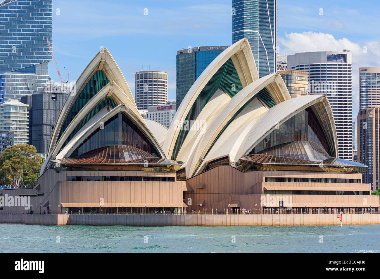 L'Opéra de Sydney atteint le port de Sydney, Bennelong point, Sydney, Australie Banque D'Images
