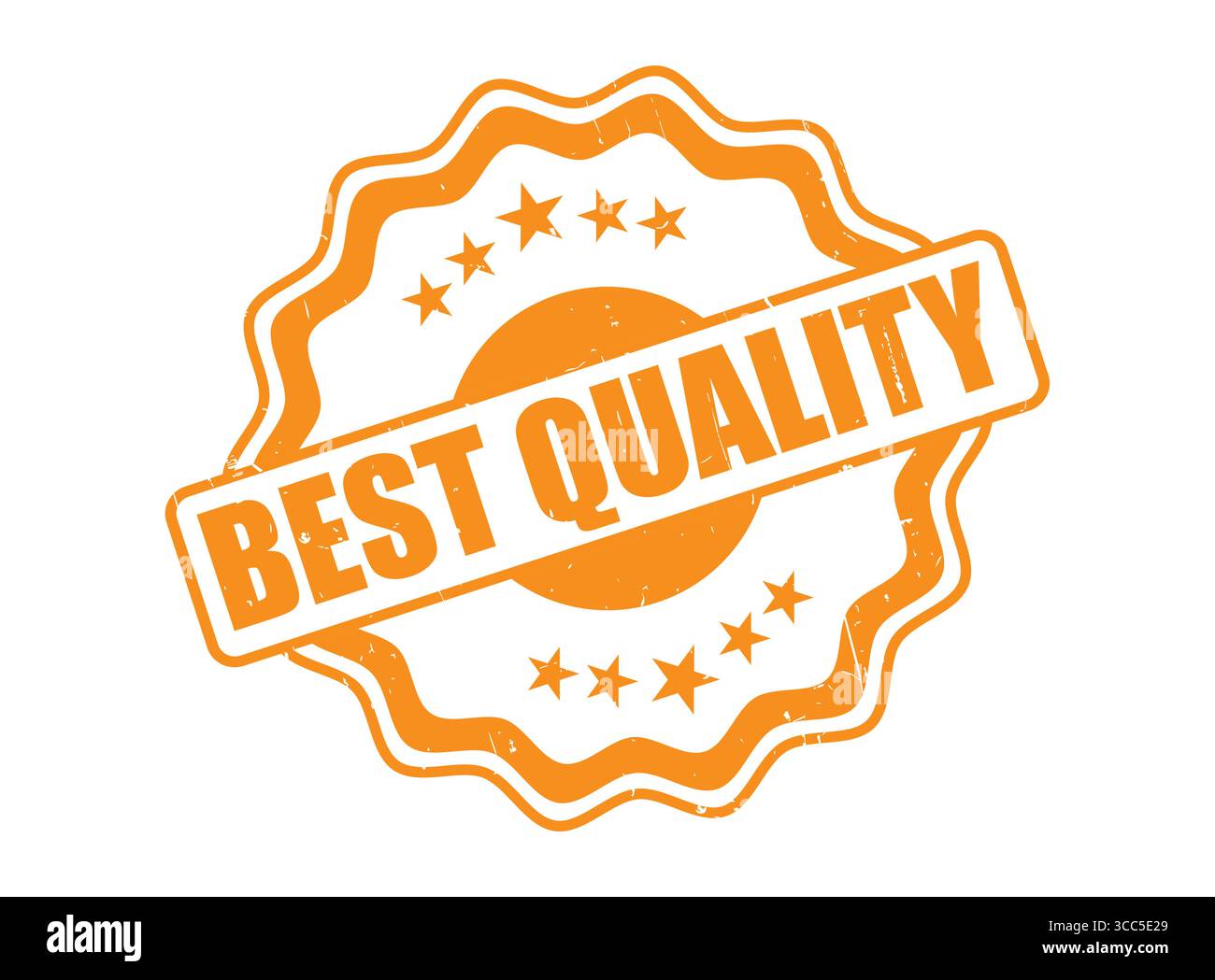 Un sceau de tampon en caoutchouc de la meilleure qualité avec une bordure décorative Illustration de Vecteur