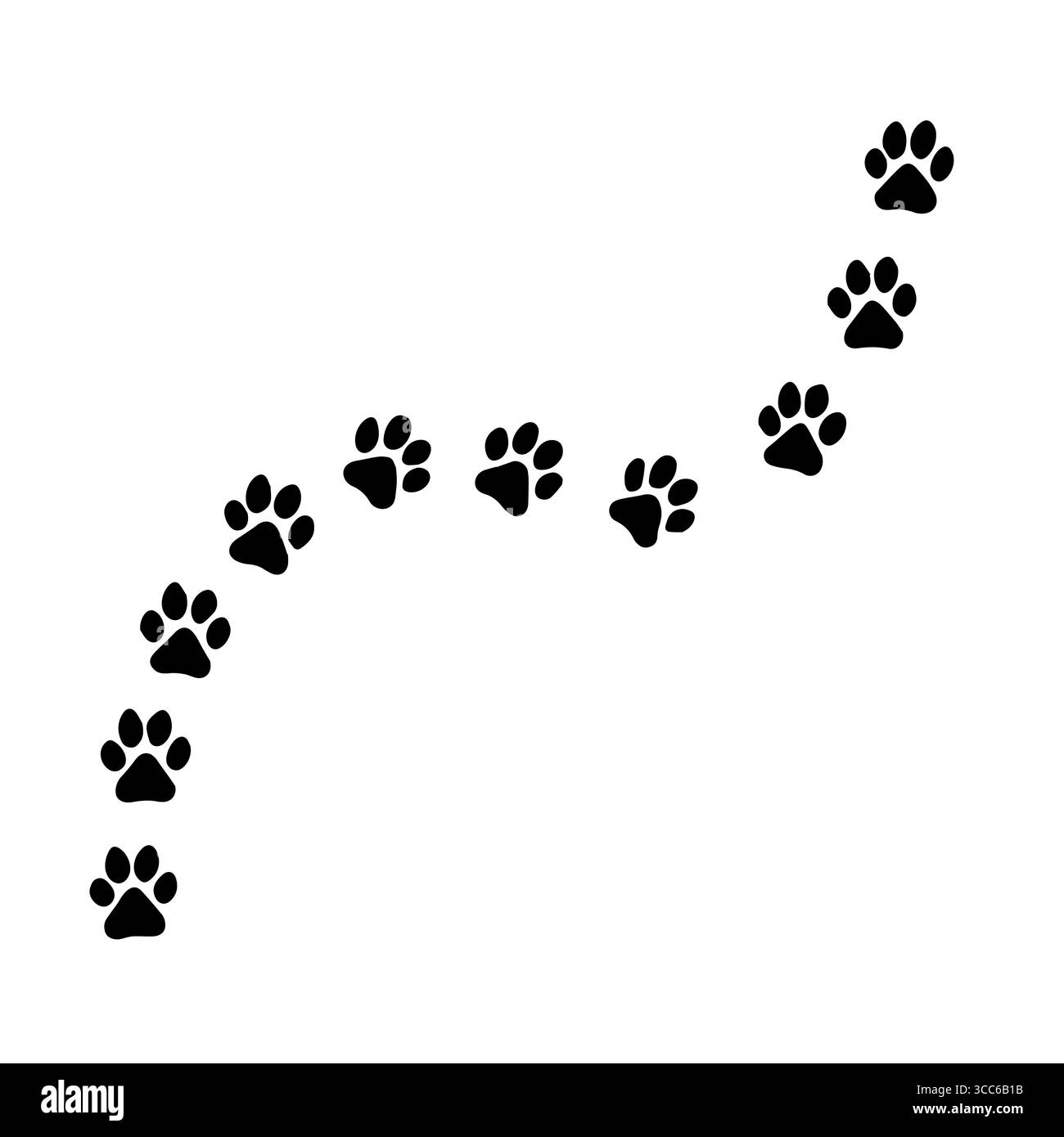 conception de silhouette de bordure de piste de patte de chien isolé sur fond blanc Illustration de Vecteur conception de silhouette de bordure de piste de patte de chien isolé sur fond blanc Illustration de Vecteur