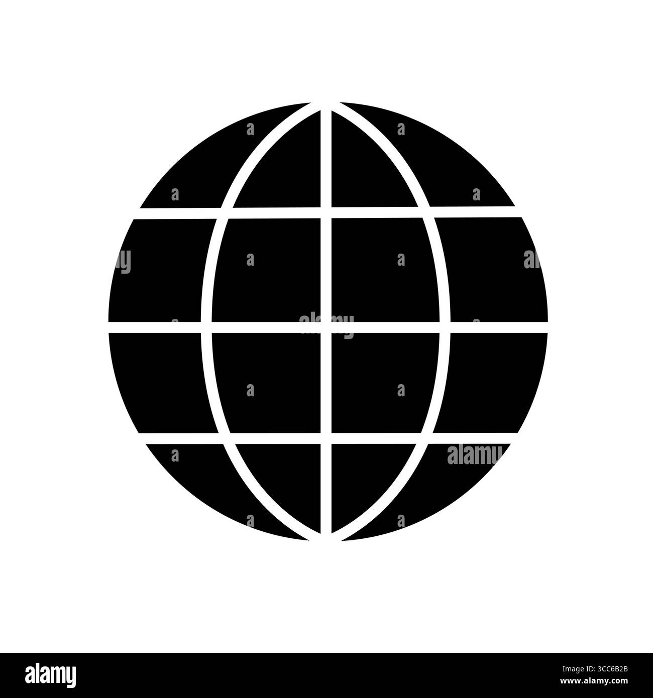 Globe icône vecteur de monde terre large signe de globe symbole de planète aplatir vecteur isolé Illustration de Vecteur