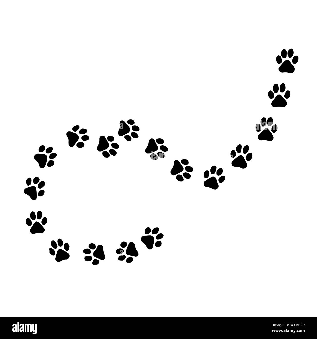 Conception de silhouette de bordure de piste de patte de chien isolé sur fond blanc illustration vectorielle Illustration de Vecteur Conception de silhouette de bordure de piste de patte de chien isolé sur fond blanc illustration vectorielle Illustration de Vecteur