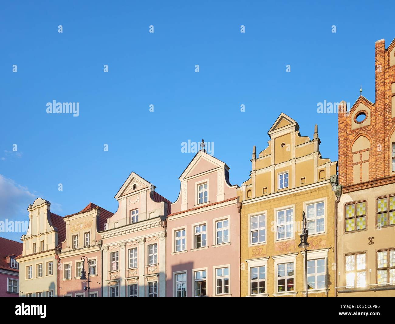 Photo des bâtiments de la vieille ville de Poznan, Pologne. Banque D'Images