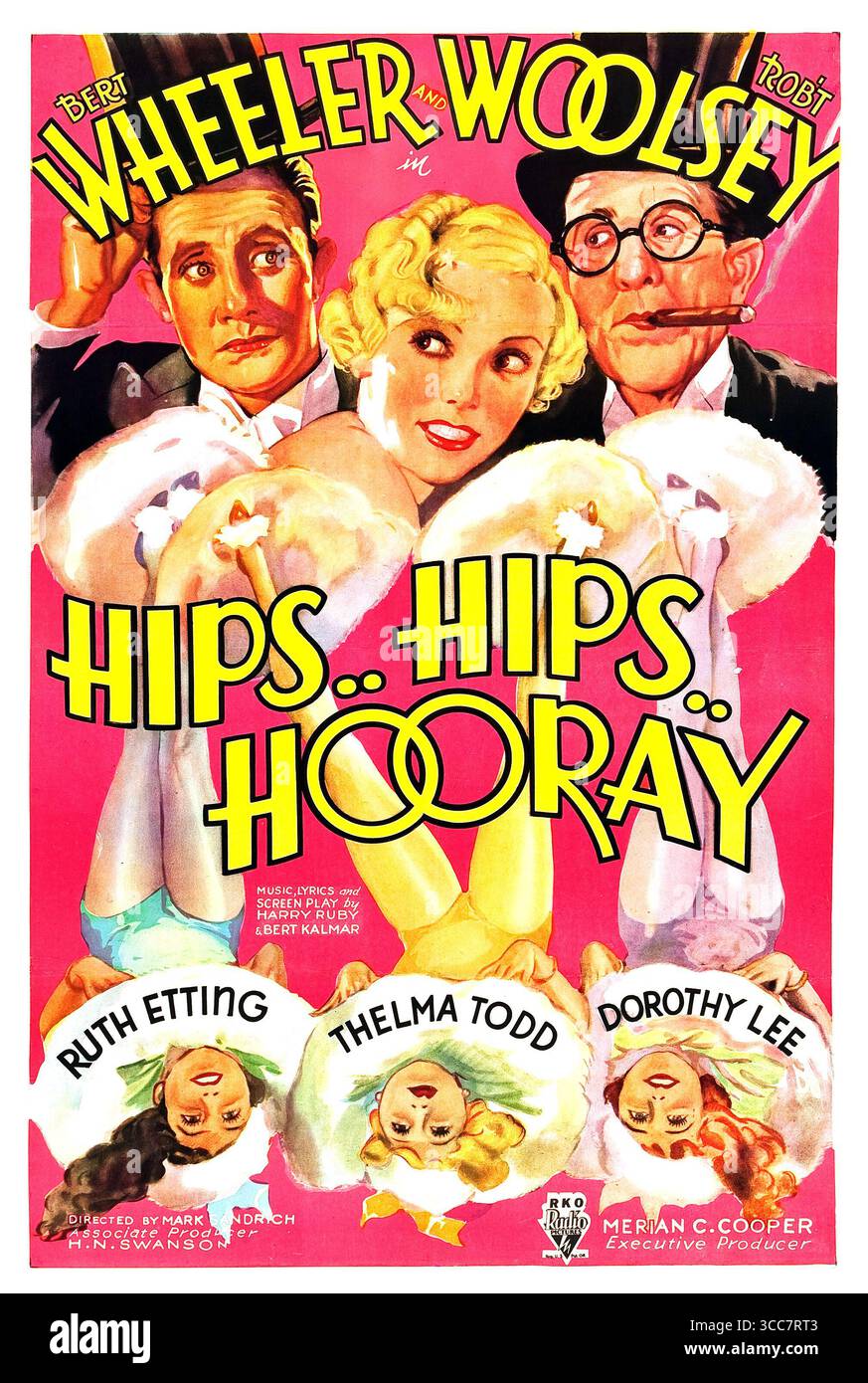 1934 RKO Radio Pictures comédie musicale, Hips, Hips, Hooray !, mettant en vedette le duo de comédies Wheeler & Woolsey Banque D'Images