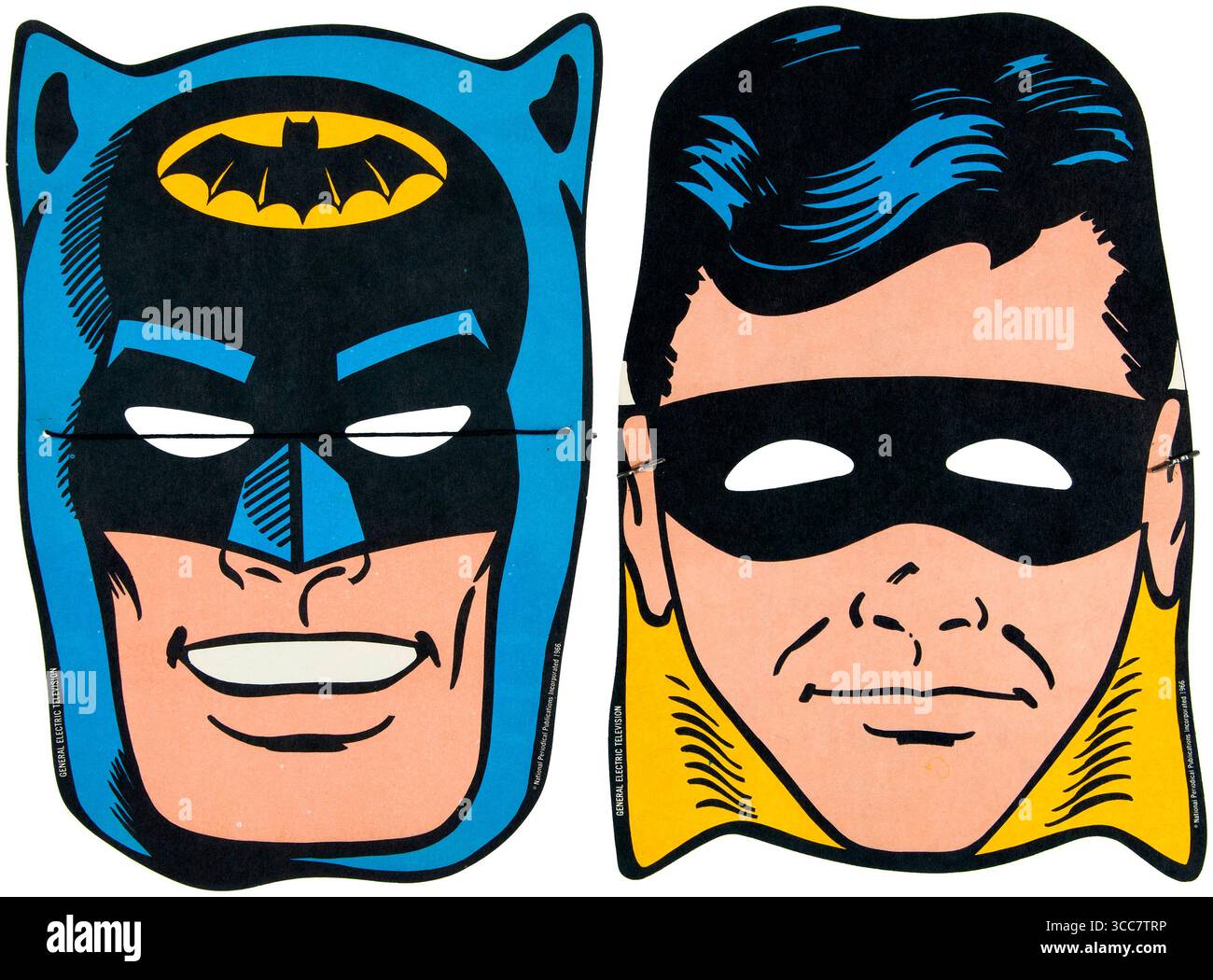 Masques Batman et Robin 1966, 1960s GE vendre avec Batman promo Banque D'Images Masques Batman et Robin 1966, 1960s GE vendre avec Batman promo Banque D'Images