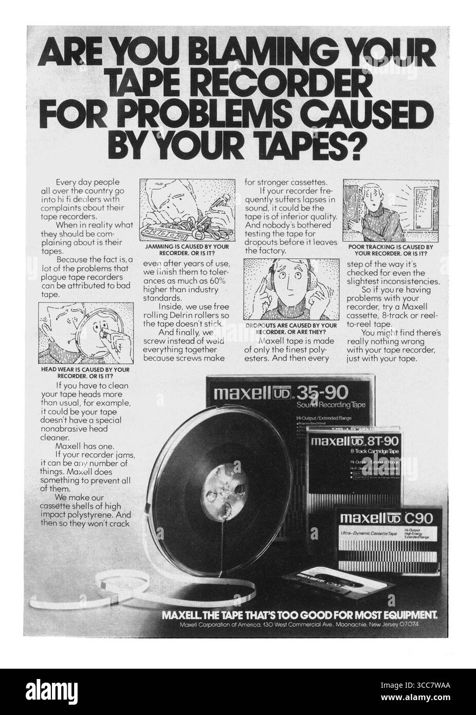 1977 Maxell cassette audio, ad Banque D'Images