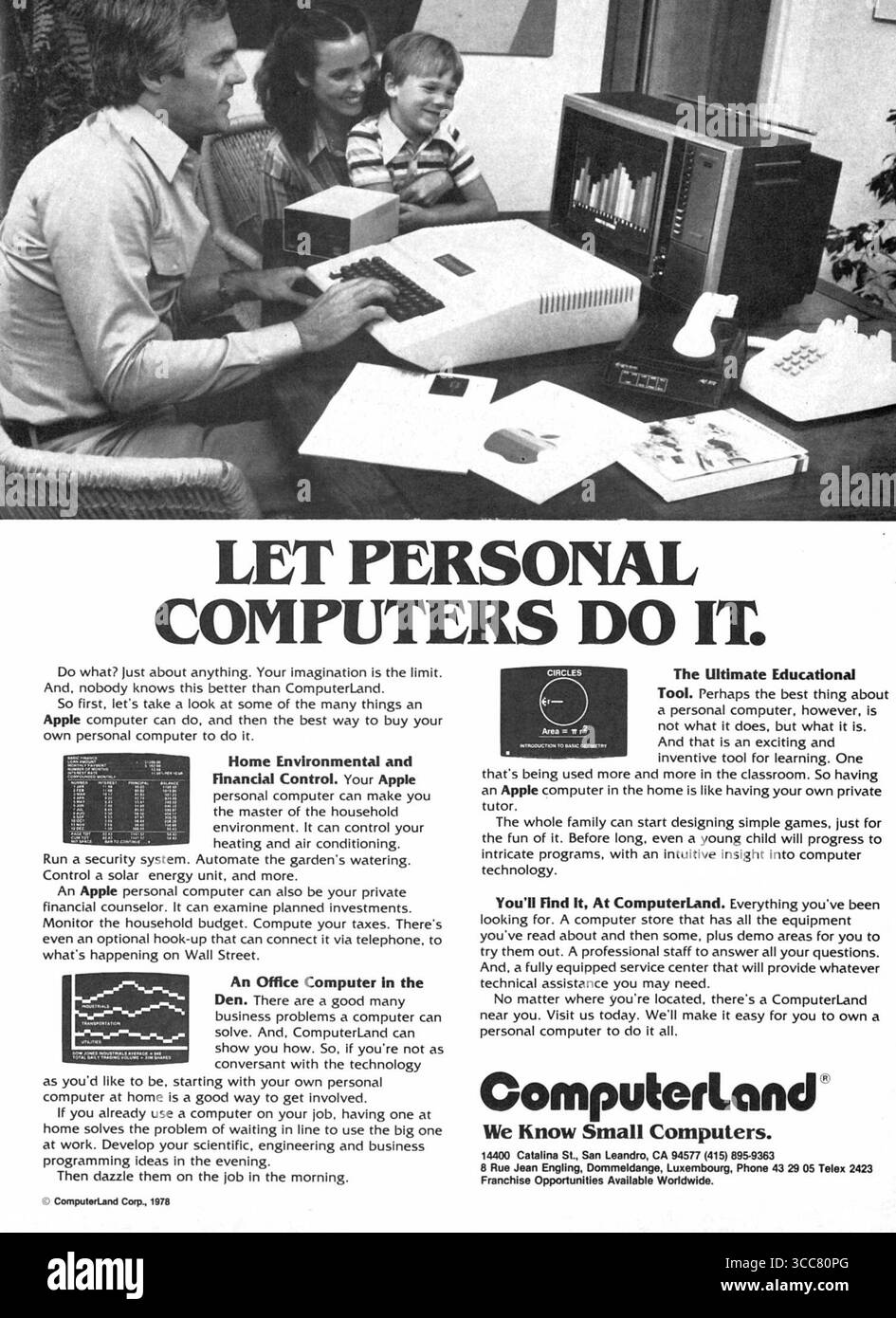 1979 Apple II Computer ad Computerland Store Banque D'Images
