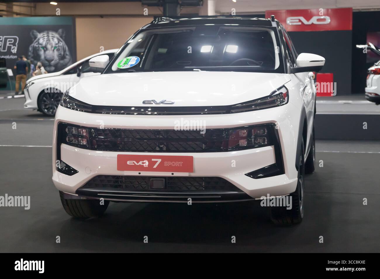 Barcelone, Espagne - 19 mai 2025 : Evo 7 Sport exposé au salon automobile Barcelona 2025 à Barcelone, Espagne. Banque D'Images