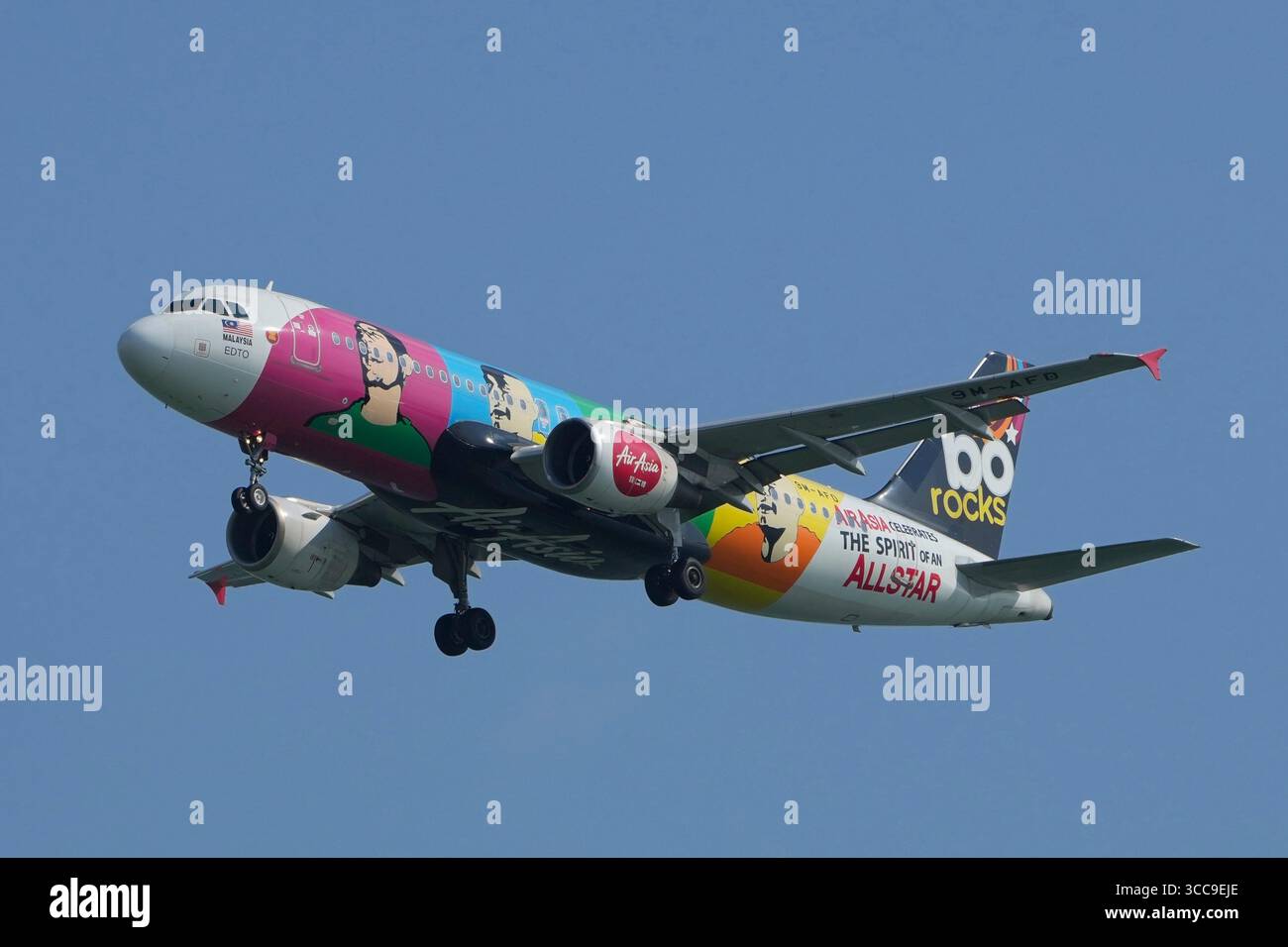 Livrée Air Asia Jet All Star Banque D'Images