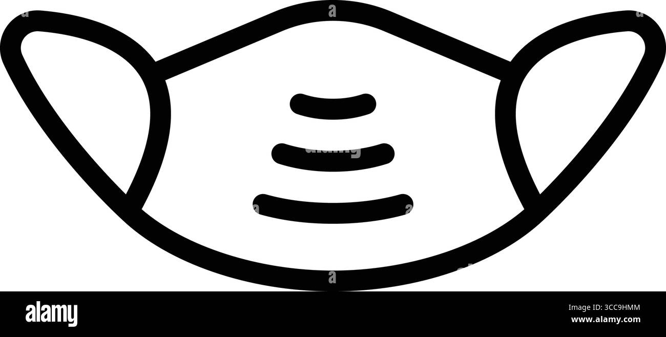 Icône pour masque de protection, masque médical Illustration de Vecteur