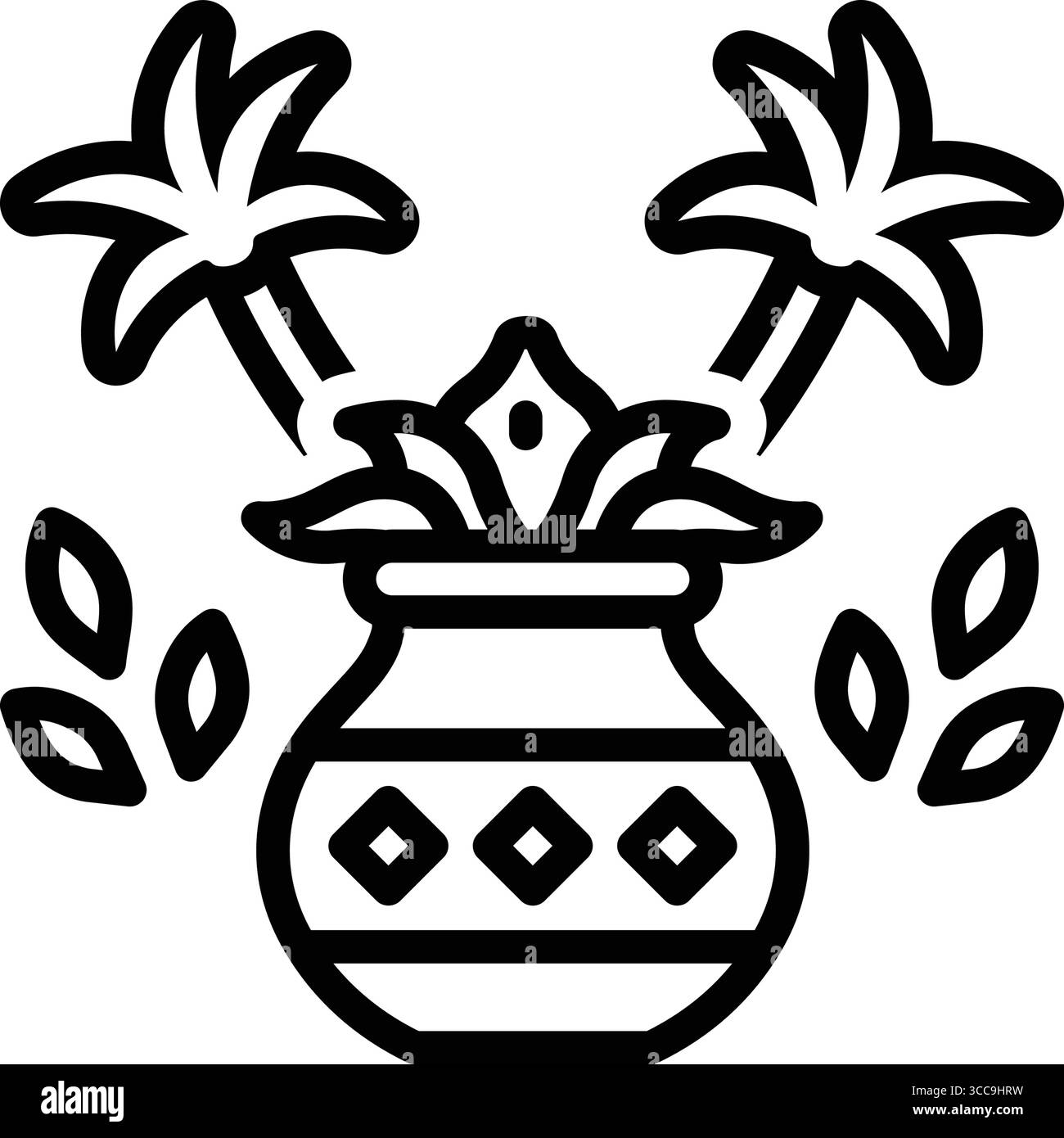 Icône pour pongal, festival des récoltes Illustration de Vecteur