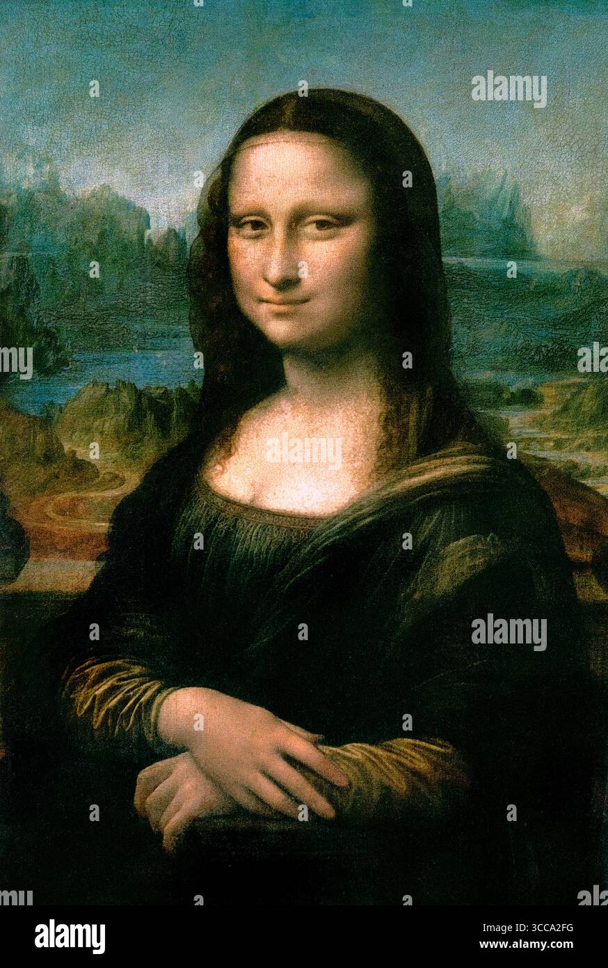 La Joconde La Joconde de Léonard de Vinci 1503 - 1425 1519 peinture italienne du Louvre Banque D'Images