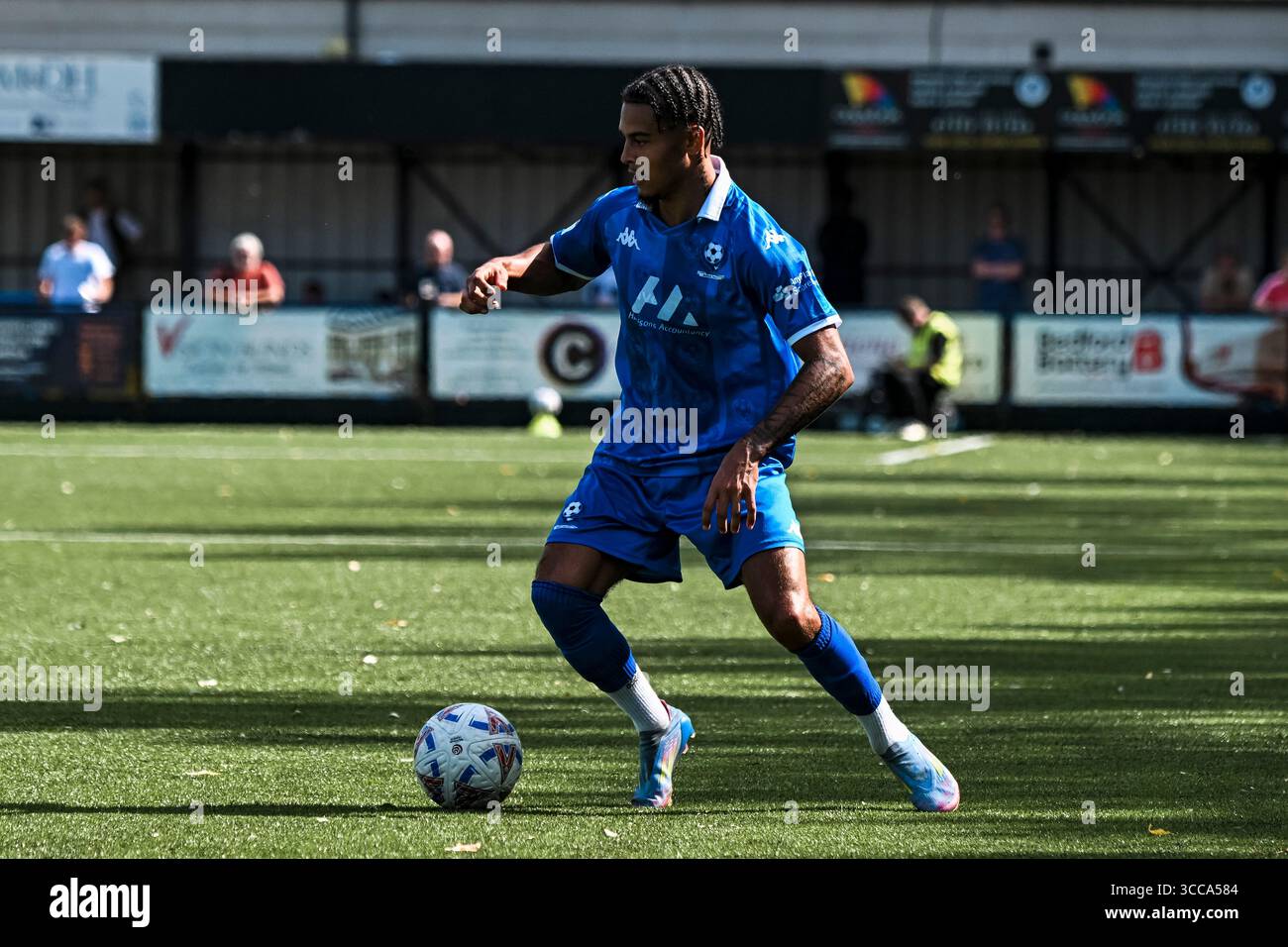 9 août 2025 Bedford Town v Alfreton Town. L'Eyrie. National League North. Banque D'Images
