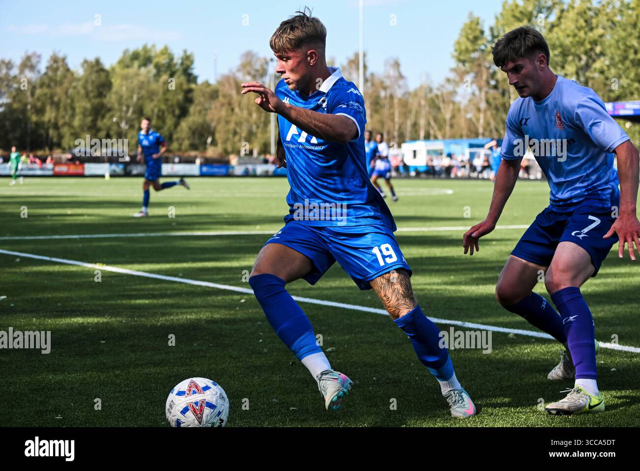 9 août 2025 Bedford Town v Alfreton Town. L'Eyrie. National League North. Banque D'Images