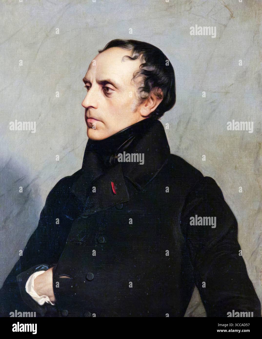 François-Pierre-Guillaume Guizot (1787-1874), historien français et premier ministre de France 1847-1848, portrait peint à l'huile sur toile par Paul Delaroche, 1847 Banque D'Images