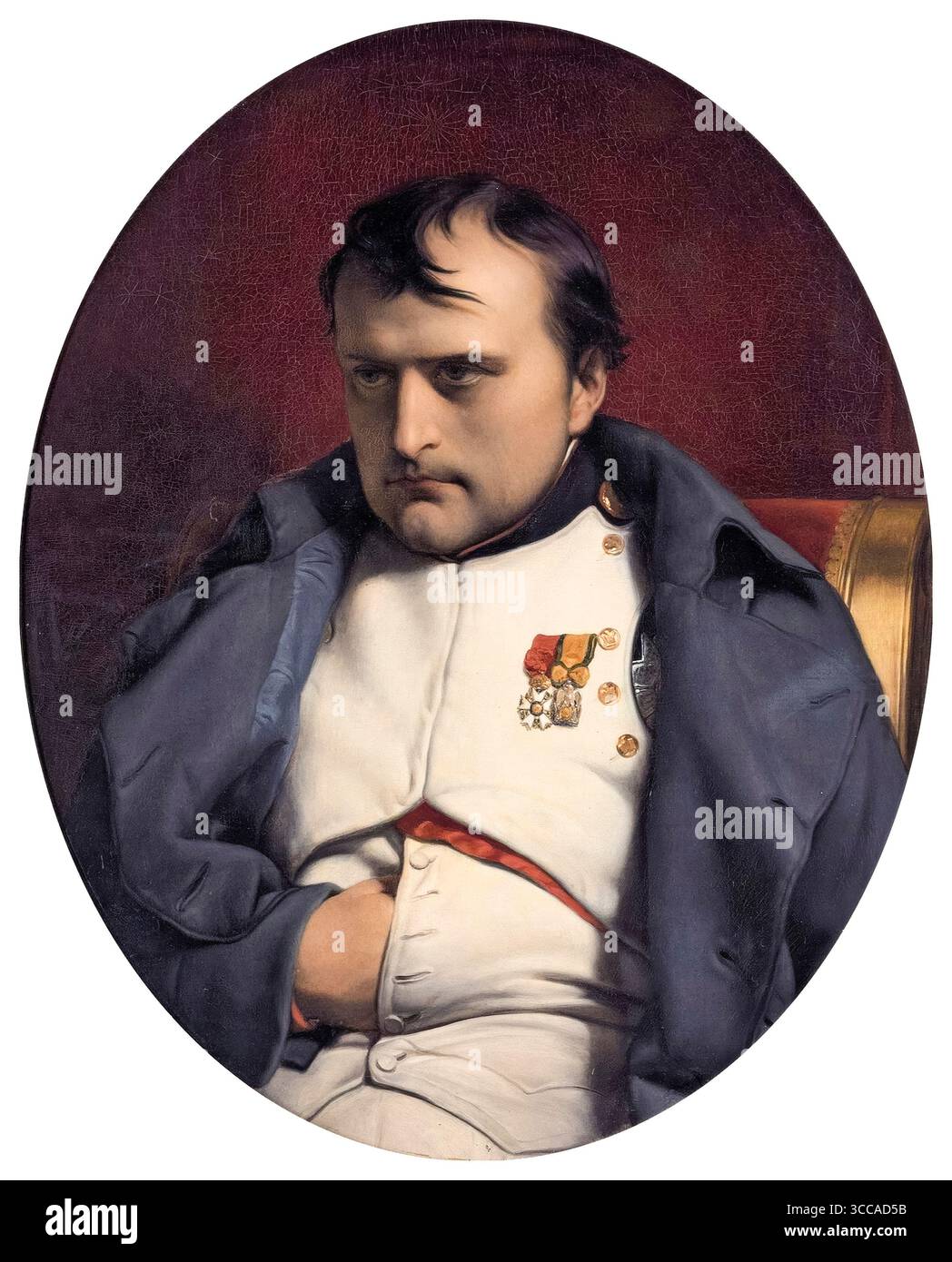 Paul Delaroche, Napoléon à Fontainebleau, 31 mars 1814, portrait à l'huile sur toile, 1845 Banque D'Images