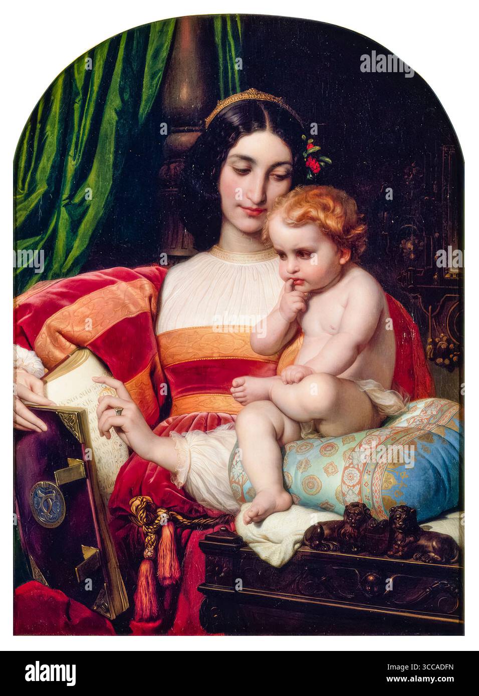 Paul Delaroche, l'enfance de Pico della Mirandola, peinture à l'huile sur toile, 1842 Banque D'Images