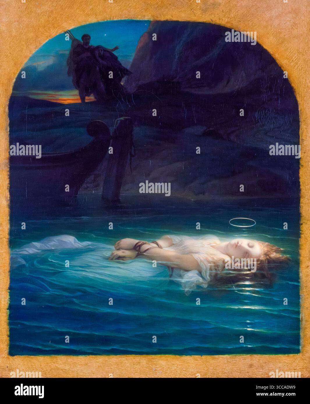 Paul Delaroche, martyr chrétien noyé dans le Tibre sous le règne de Dioclétien, peinture à l'huile sur toile, 1853 Banque D'Images