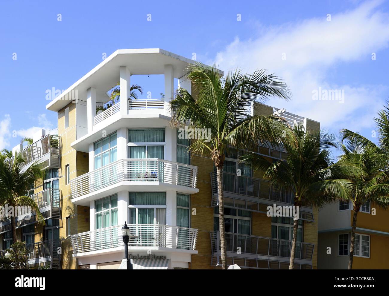 Quartier Art déco à Miami South Beach, Floride, États-Unis. Art déco Viertel à Miami South Beach, Floride, États-Unis Banque D'Images