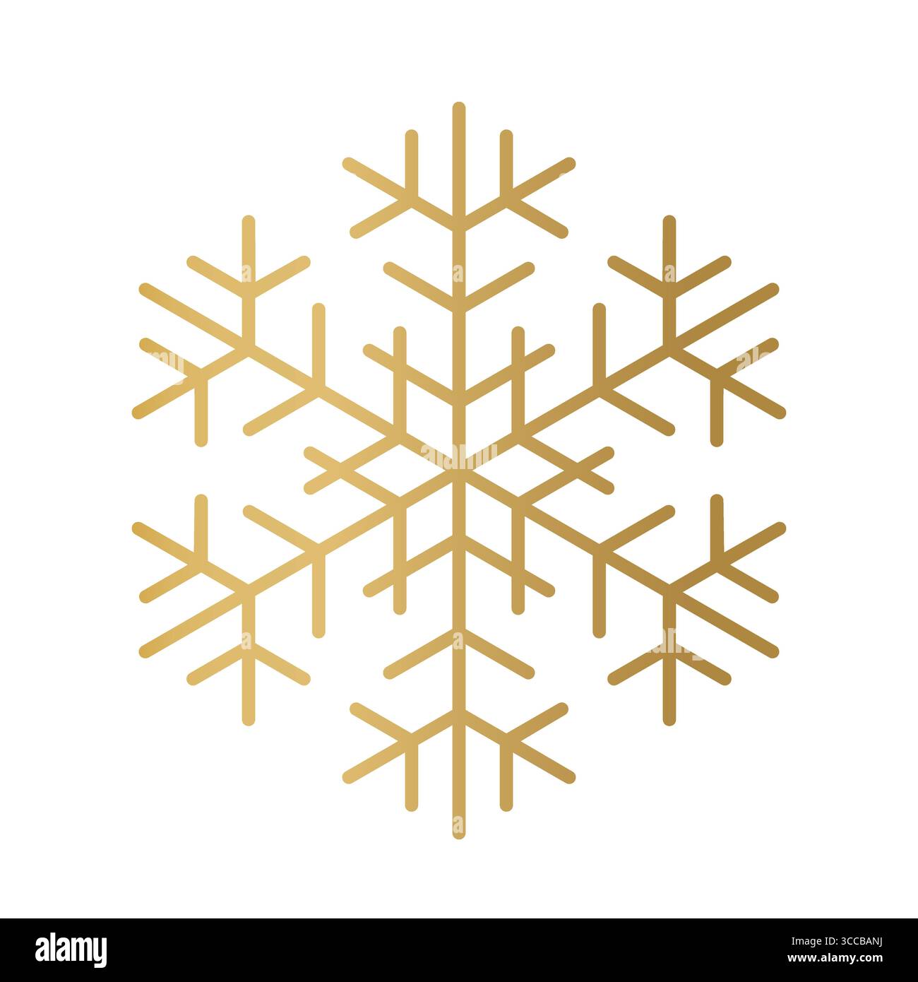 Flocon de neige doré, hiver, noël, élément de décoration du réveillon du nouvel an - illustration vectorielle Illustration de Vecteur