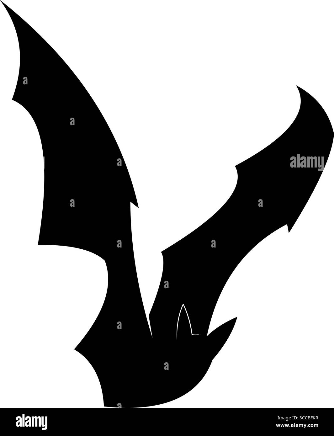 Halloween Black Bat Silhouette Flying. Illustration vectorielle dessinée à la main isolée sur fond transparent Illustration de Vecteur