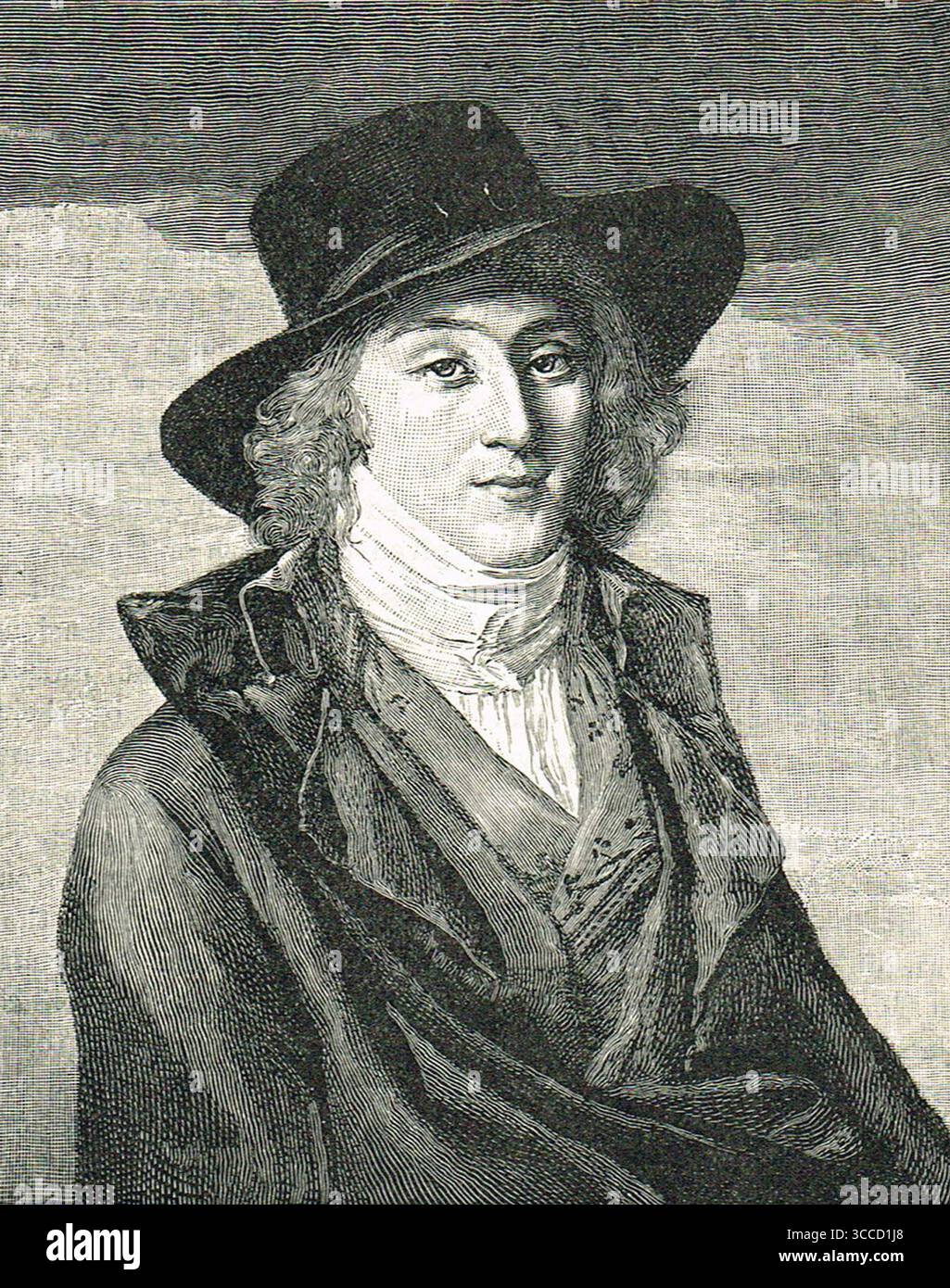 Louis Antoine de Saint-Just, figure majeure de la Révolution française. Surnommé l'Archange de la terreur Banque D'Images