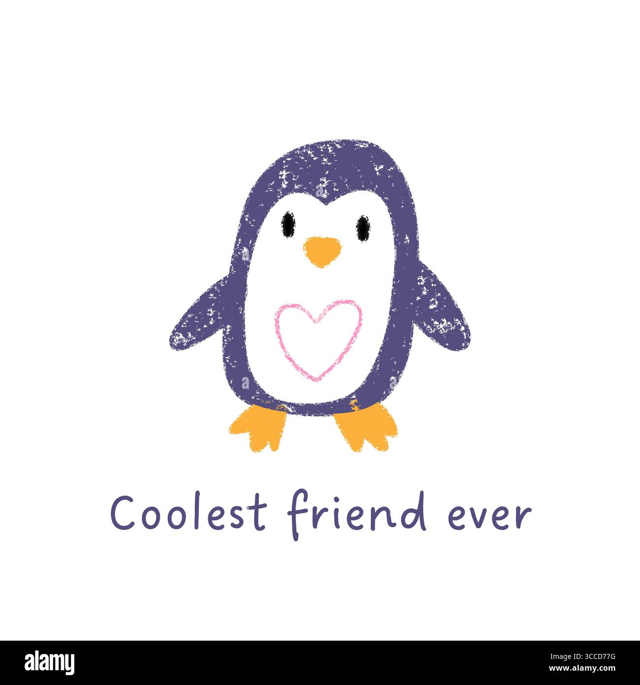 Pingouin de dessin animé avec coeur rose et la légende d'ami la plus cool jamais, parfait pour les cartes de voeux enfants et les dessins sur le thème de l'hiver. Illustration de Vecteur Pingouin de dessin animé avec coeur rose et la légende d'ami la plus cool jamais, parfait pour les cartes de voeux enfants et les dessins sur le thème de l'hiver. Illustration de Vecteur