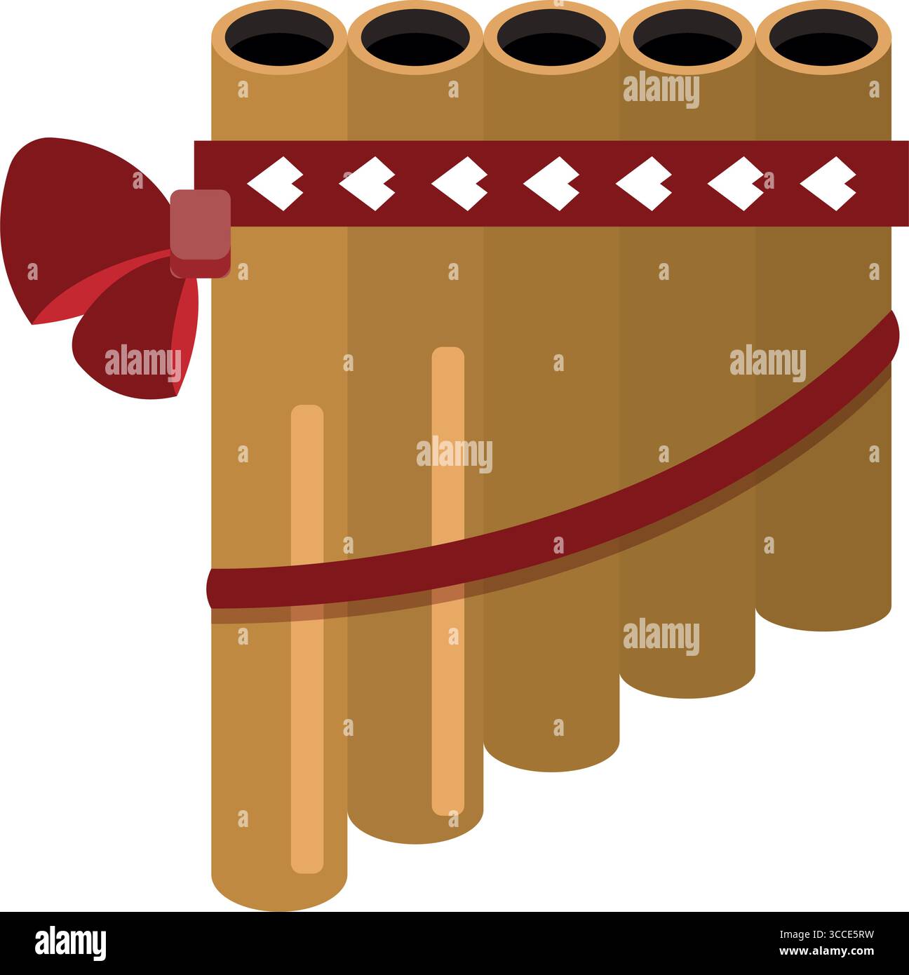 Instrument traditionnel à flûte de pan. Vecteur Illustration de Vecteur