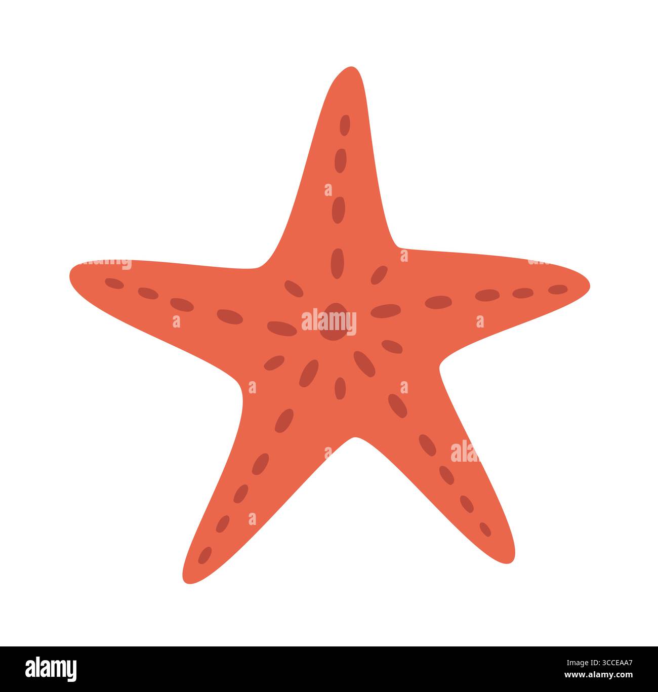 Icône étoile de mer dans un style plat. Illustration vectorielle d'été. Illustration de Vecteur