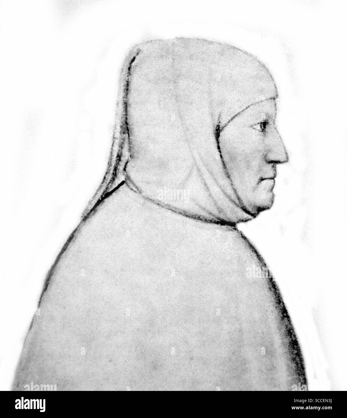 Petrarch. Portrait du poète et érudit italien de la Renaissance, Francis Pétrarque (1304-1374) par Altichiero, v. 1370-1380 Banque D'Images