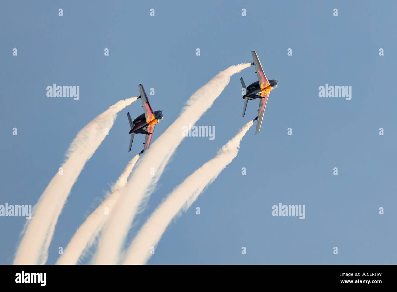 Radom, Pologne - 26 août 2023 : Red Bull Flying Bulls Alpha Jet. Aviation civile et générale. Affichage Airshow. Banque D'Images