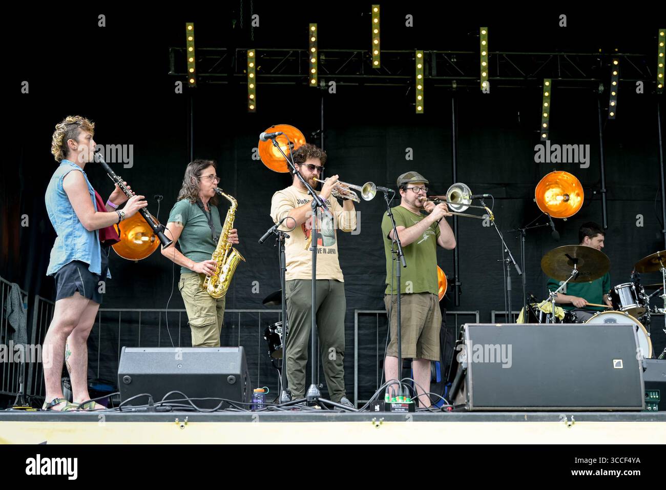 Klezmer Band, Shpilkis, Mission Folk Music Festival Banque D'Images