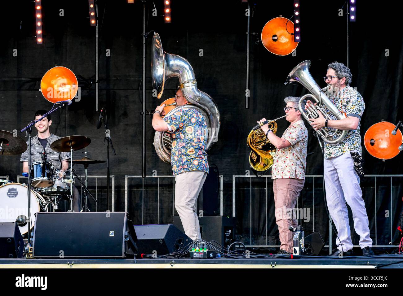 Klezmer Band, Shpilkis, Mission Folk Music Festival Banque D'Images