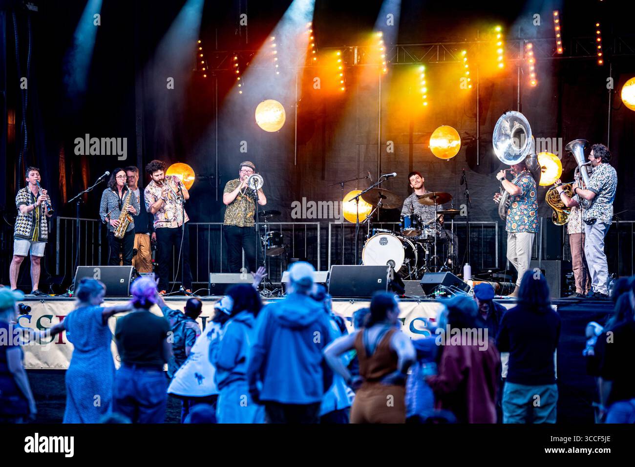 Klezmer Band, Shpilkis, Mission Folk Music Festival Banque D'Images