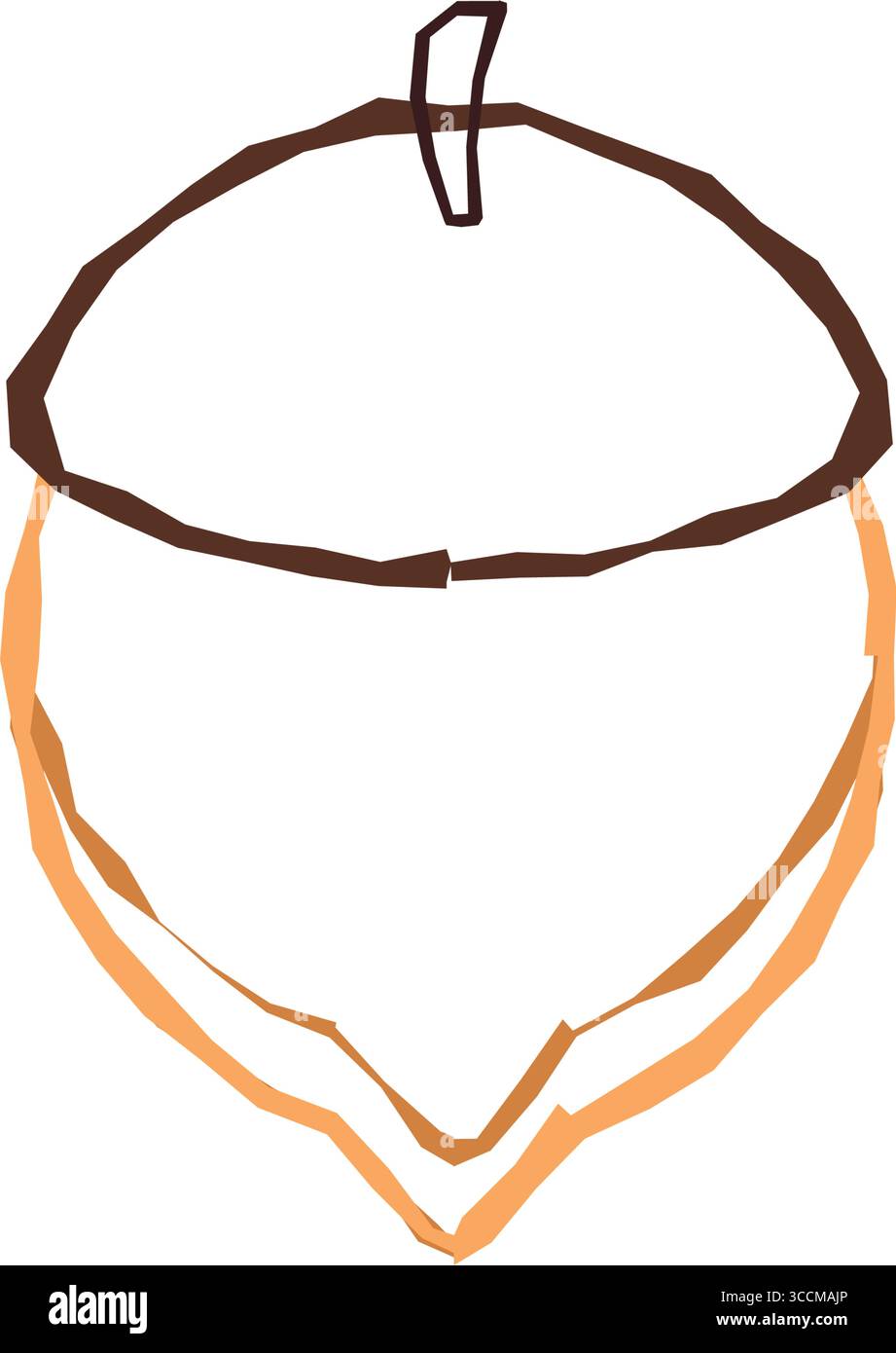 Conception de dessin de contour de Gland. Vecteur Illustration de Vecteur