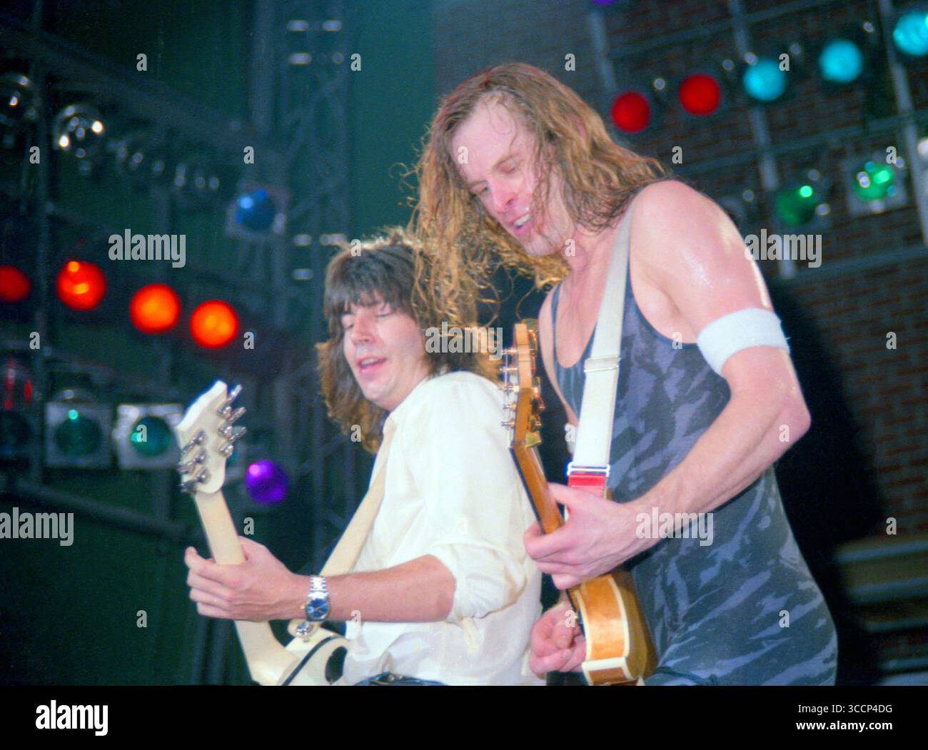 Fern Park, Floride, États-Unis : TED NUGENT & PAT TRAVERS-Orlando Jai Alai Fronton-14 avril 1984 (crédit image : © Christopher Helton via ZUMA Press Wire) Banque D'Images