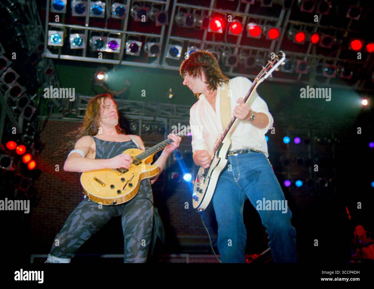 Fern Park, Floride, États-Unis : TED NUGENT & PAT TRAVERS-Orlando Jai Alai Fronton-14 avril 1984 (crédit image : © Christopher Helton via ZUMA Press Wire) Banque D'Images