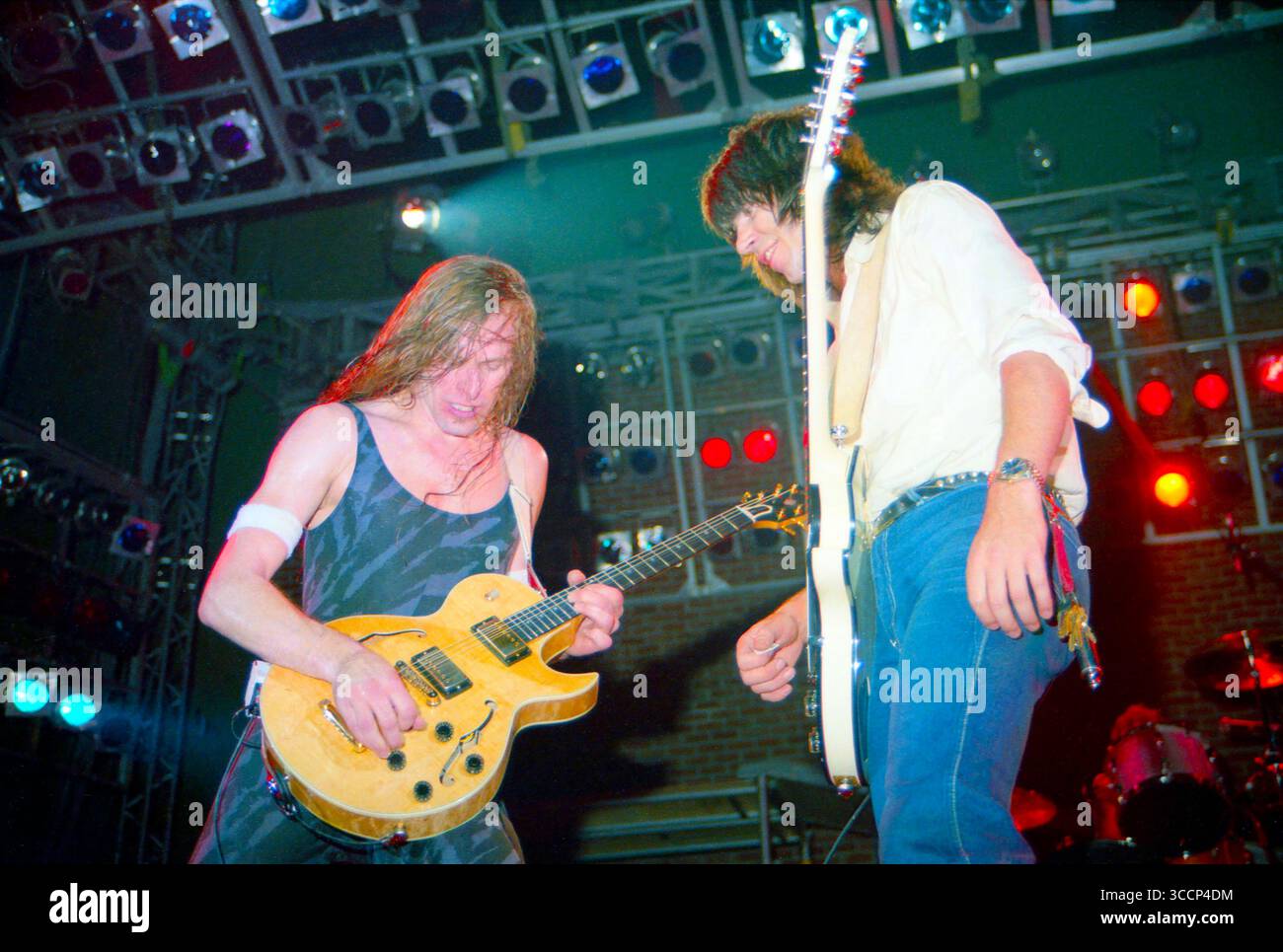 Fern Park, Floride, États-Unis : TED NUGENT & PAT TRAVERS-Orlando Jai Alai Fronton-14 avril 1984 (crédit image : © Christopher Helton via ZUMA Press Wire) Banque D'Images