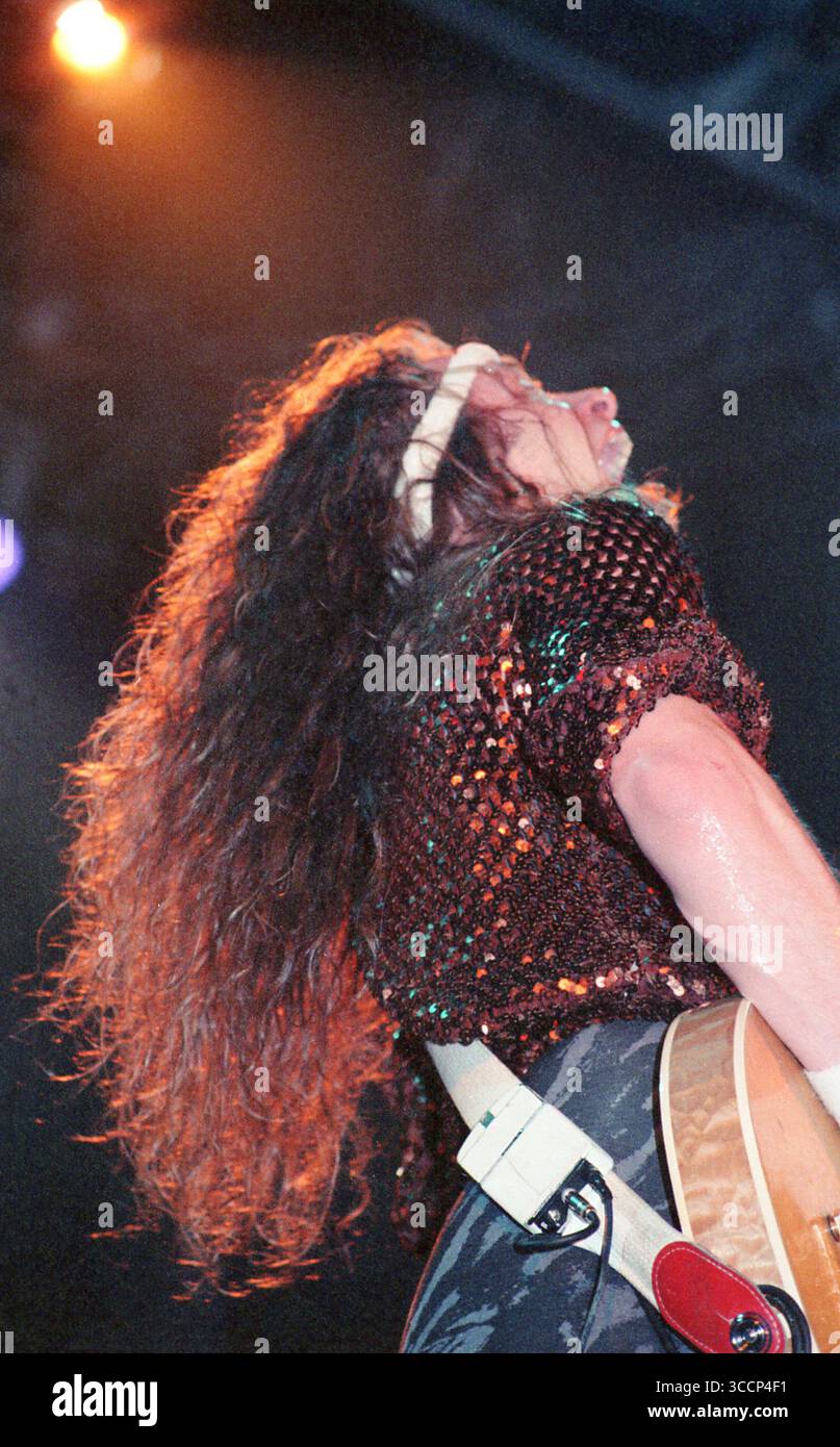 Fern Park, Floride, États-Unis : TED NUGENT-BRIAN HOWE performig pendant le ''Penetrator Tour''-Orlando Jai Alai Fronton-14 avril 1984 (image crédit : © Christopher Helton via ZUMA Press Wire) Banque D'Images
