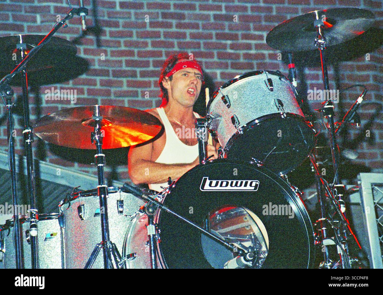 Fern Park, Floride, États-Unis : TED NUGENT-CLIFF DAVIES performig pendant le ''Penetrator Tour''-Orlando Jai Alai Fronton-14 avril 1984 (image crédit : © Christopher Helton via ZUMA Press Wire) Banque D'Images