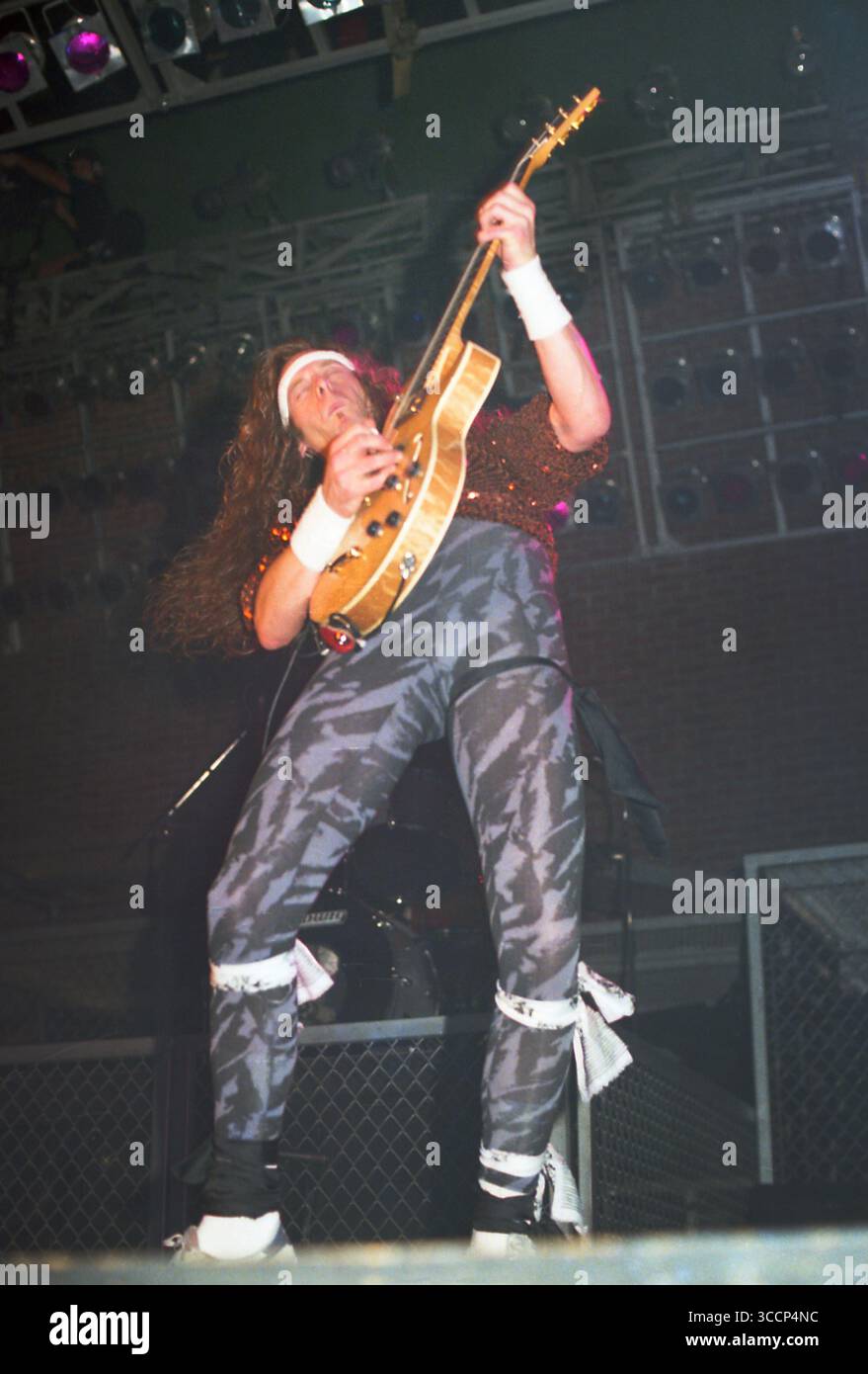 Fern Park, Floride, États-Unis : TED NUGENT-BRIAN HOWE performig pendant le ''Penetrator Tour''-Orlando Jai Alai Fronton-14 avril 1984 (image crédit : © Christopher Helton via ZUMA Press Wire) Banque D'Images