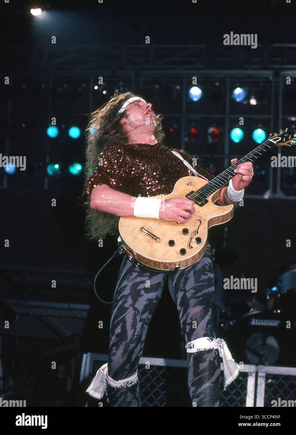 Fern Park, Floride, États-Unis : TED NUGENT-BRIAN HOWE performig pendant le ''Penetrator Tour''-Orlando Jai Alai Fronton-14 avril 1984 (image crédit : © Christopher Helton via ZUMA Press Wire) Banque D'Images