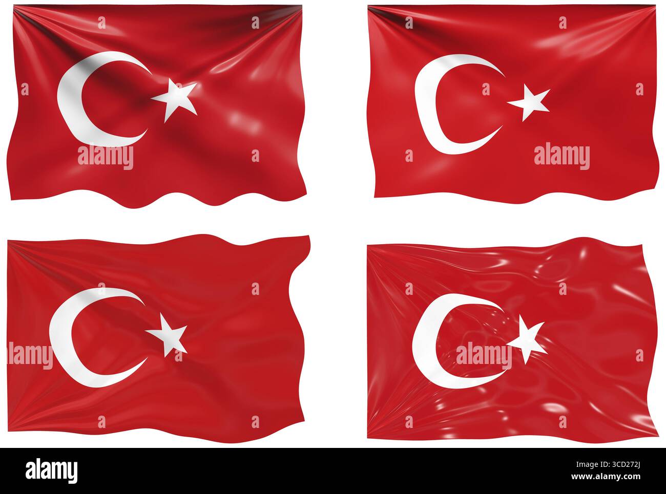 Grande Image du drapeau de la Turquie Banque D'Images