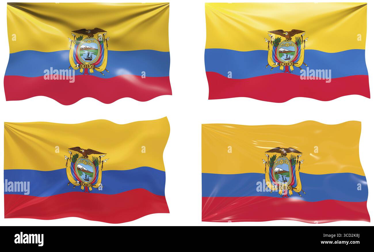 Grande Image du drapeau de l'Equateur Banque D'Images