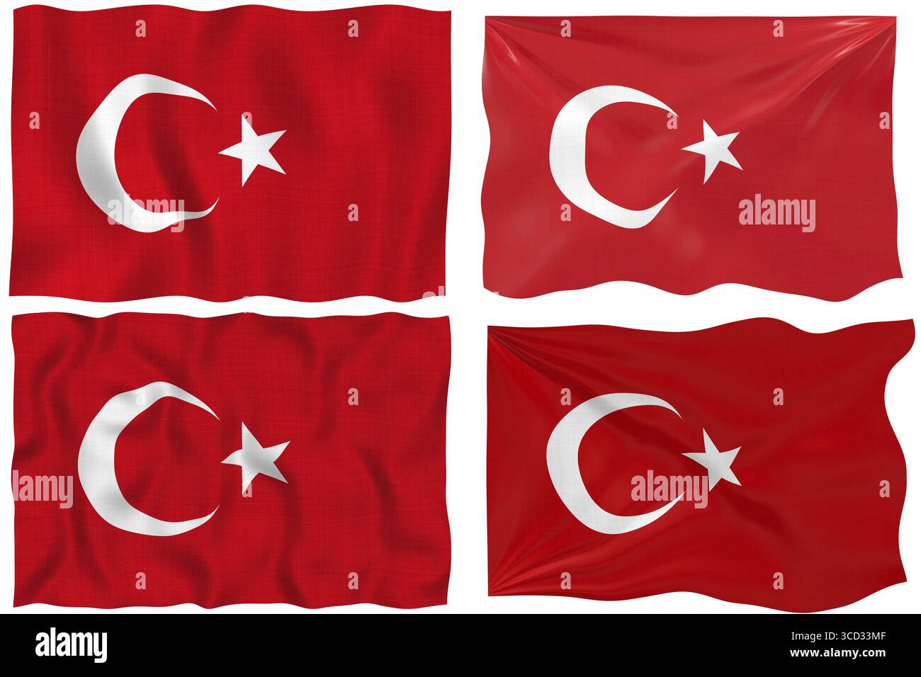 Grande Image du drapeau de la Turquie Banque D'Images