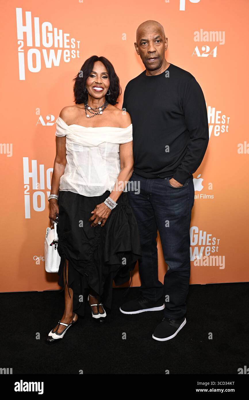 Pauletta Washington et Denzel Washington Banque D'Images