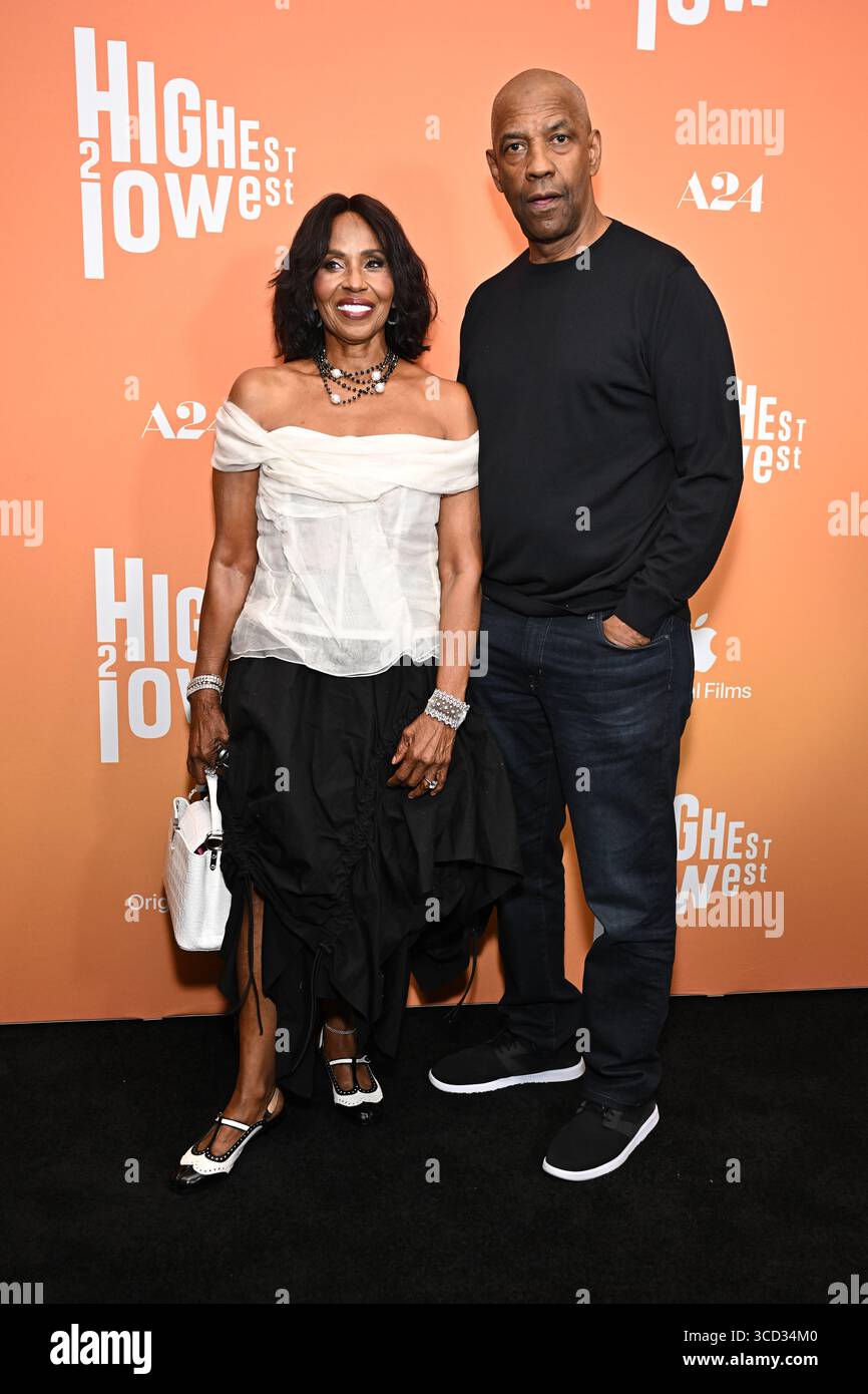 Pauletta Washington et Denzel Washington Banque D'Images