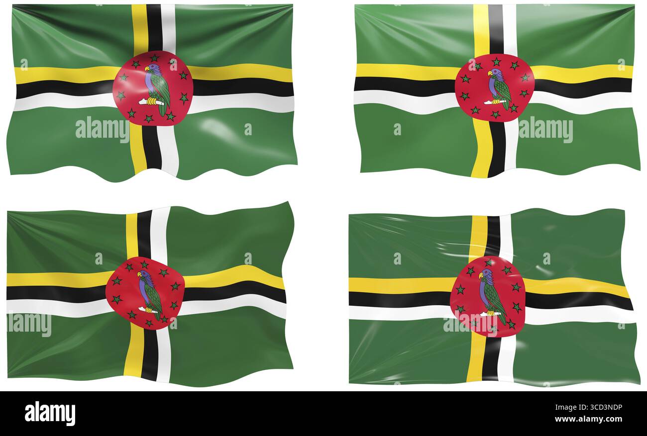 Grande Image du drapeau de la Dominique Banque D'Images