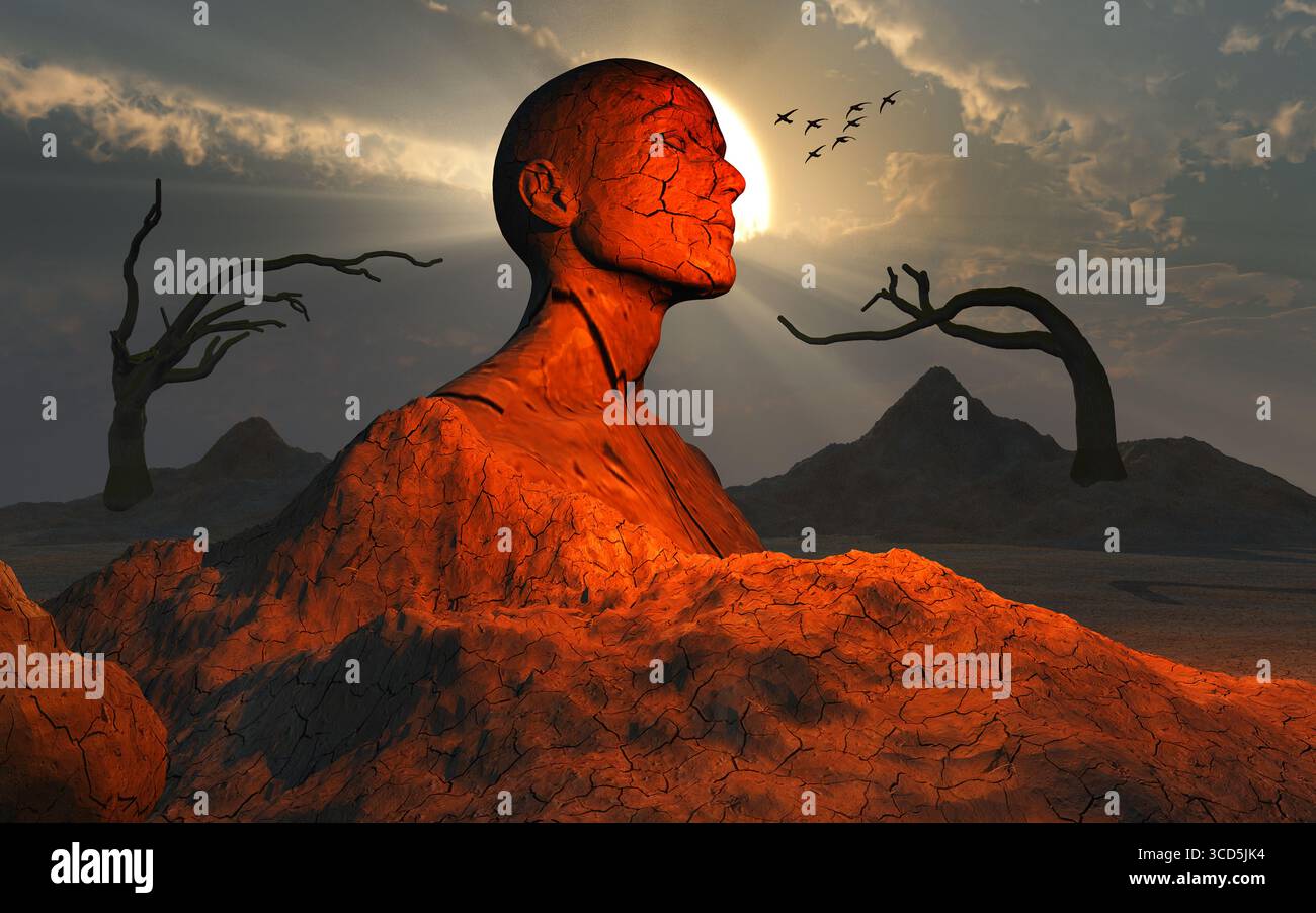 Adam Man of Clay Banque D'Images