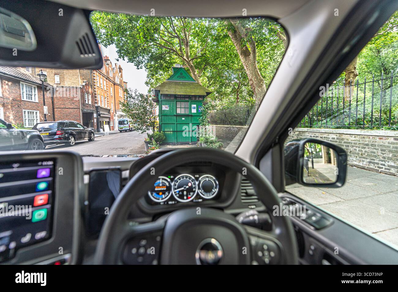 Green London Taxi Shelter, Wellington place NW8 – près de Lord's Cricket Ground Banque D'Images