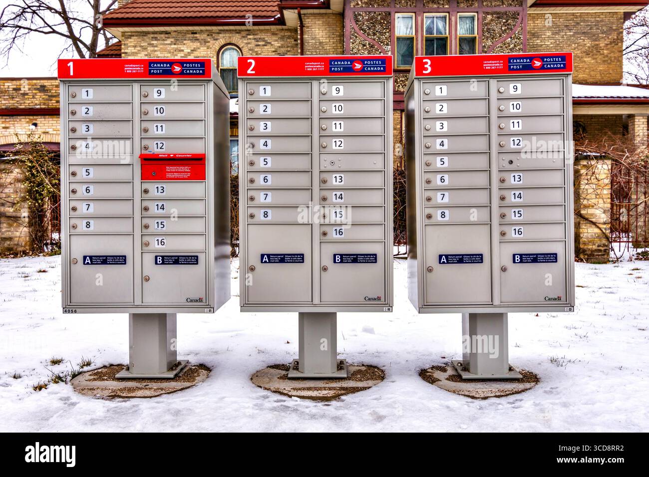Boîtes aux lettres Canada - Stratford, Ontario, Canada. Banque D'Images